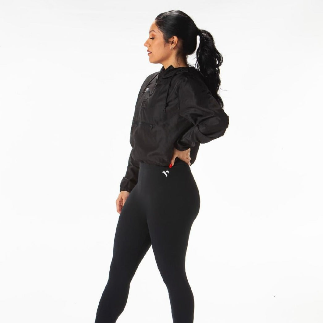 VNCNT Crop Windbreaker - Black