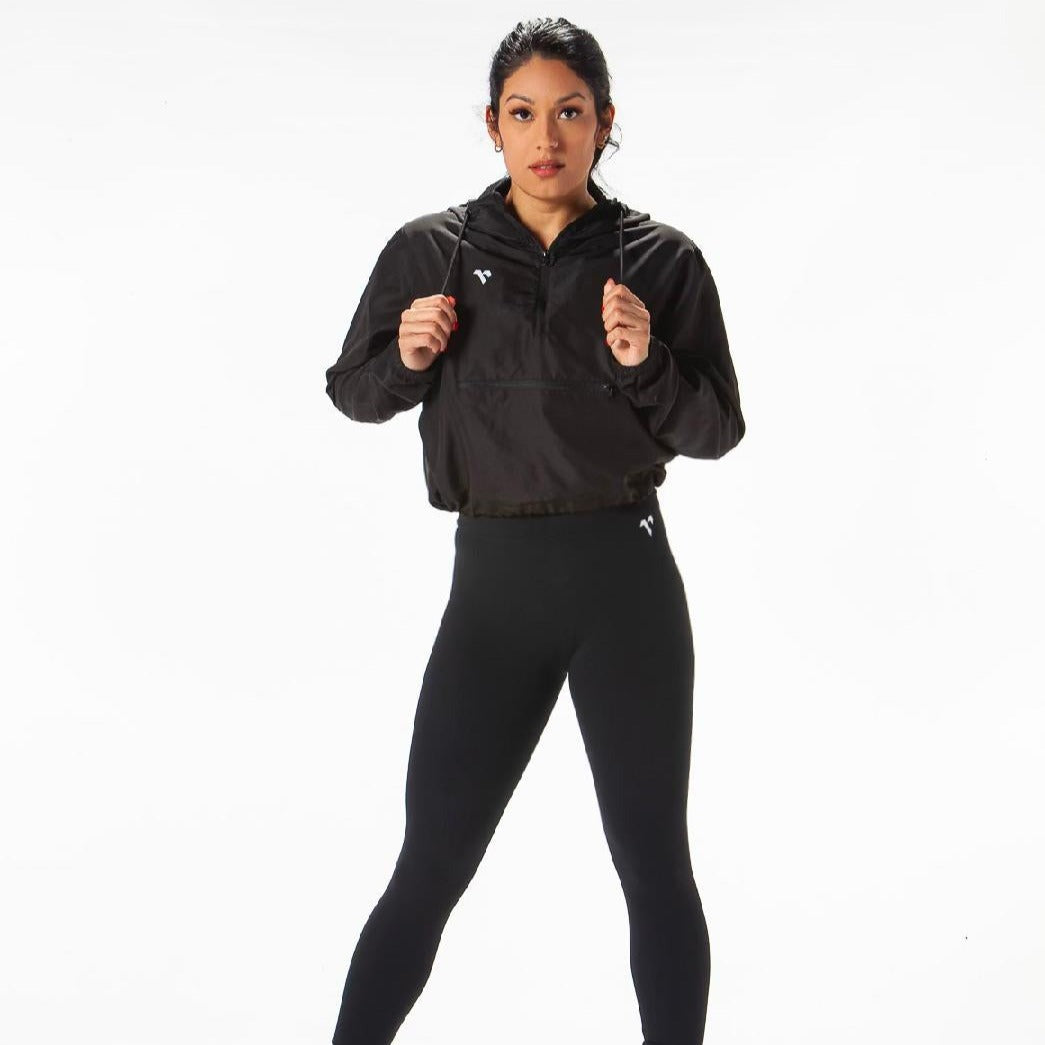VNCNT Crop Windbreaker - Black